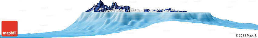Flag Horizon Map of Martinique, single color outside, bathymetry sea, shaded relief sea, flag rotated
