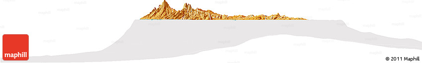 Political Shades Horizon Map of Martinique, cropped outside