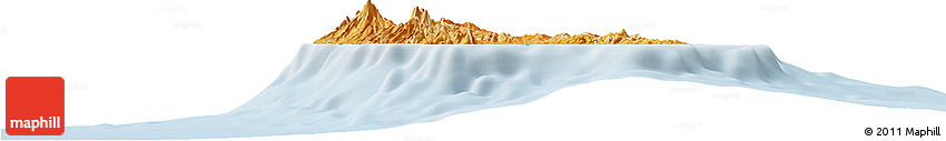 Political Shades Horizon Map of Martinique, lighten