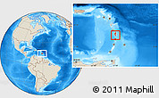 Shaded Relief Location Map of Ducos