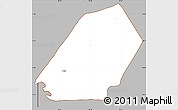 Gray Simple Map of Ducos, cropped outside