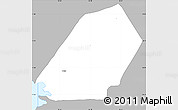 Gray Simple Map of Ducos, single color outside