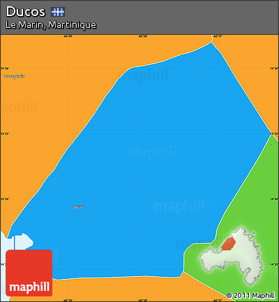 Political Simple Map of Ducos