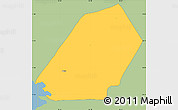 Savanna Style Simple Map of Ducos, single color outside