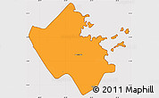 Political Simple Map of Le François, cropped outside
