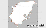 Gray Simple Map of Sainte-Anne, cropped outside