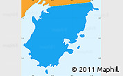 Political Simple Map of Sainte-Anne