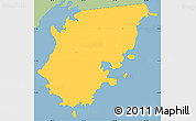 Savanna Style Simple Map of Sainte-Anne, single color outside