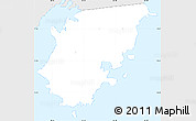 Silver Style Simple Map of Sainte-Anne