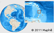 Shaded Relief Location Map of Basse-Pointe, highlighted country, highlighted parent region, within the entire country