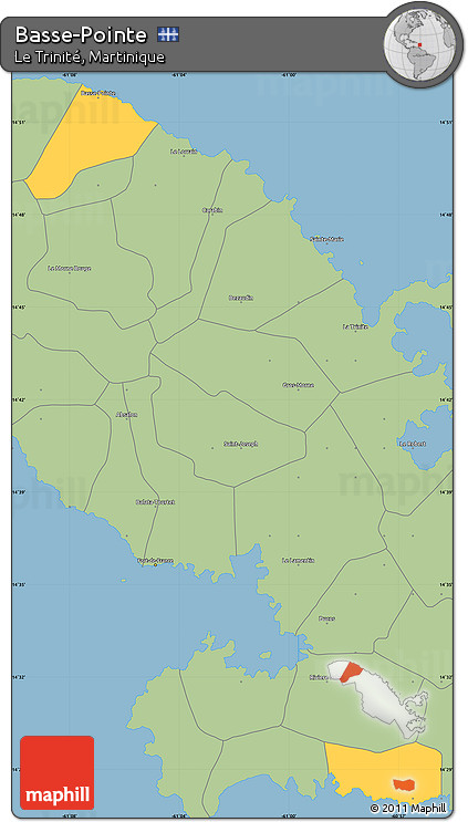 Savanna Style Simple Map of Basse-Pointe