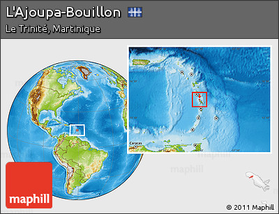 Physical Location Map of L'Ajoupa-Bouillon, highlighted parent region