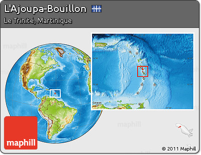 Physical Location Map of L'Ajoupa-Bouillon, highlighted parent region