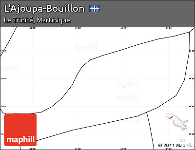 Blank Simple Map of L'Ajoupa-Bouillon