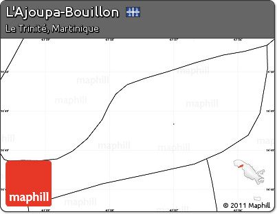 Blank Simple Map of L'Ajoupa-Bouillon
