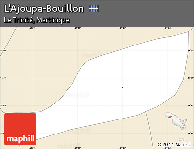 Classic Style Simple Map of L'Ajoupa-Bouillon