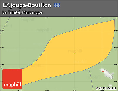 Savanna Style Simple Map of L'Ajoupa-Bouillon