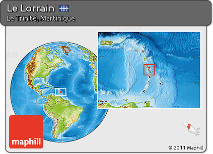 Physical Location Map of Le Lorrain