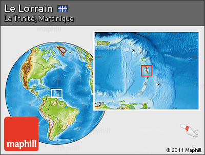 Physical Location Map of Le Lorrain