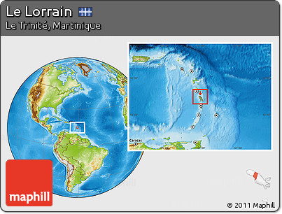 Physical Location Map of Le Lorrain