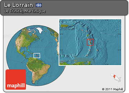 Satellite Location Map of Le Lorrain