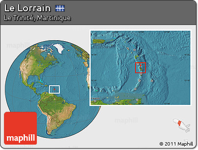 Satellite Location Map of Le Lorrain