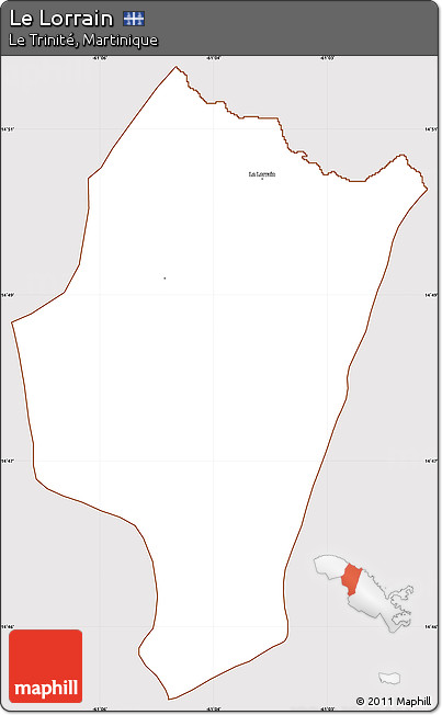 Classic Style Simple Map of Le Lorrain, cropped outside