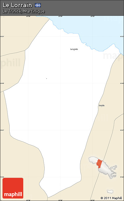Classic Style Simple Map of Le Lorrain