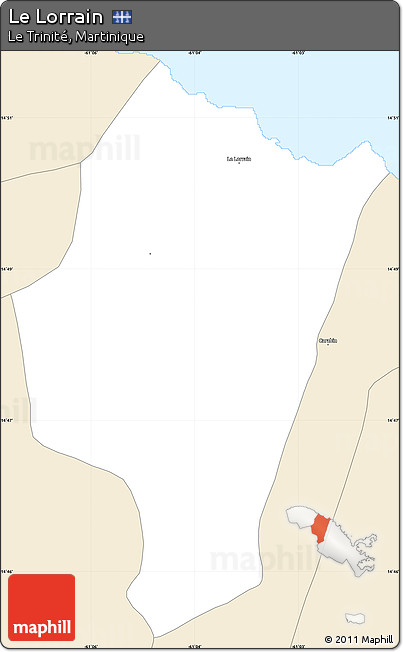 Classic Style Simple Map of Le Lorrain