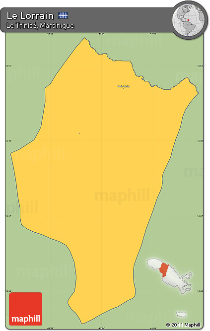 Savanna Style Simple Map of Le Lorrain, cropped outside