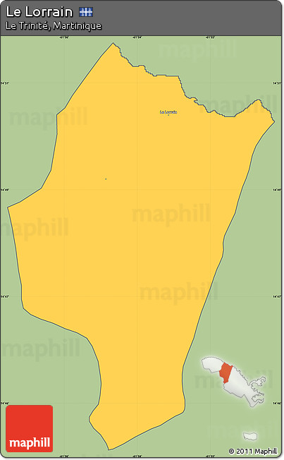 Savanna Style Simple Map of Le Lorrain, cropped outside