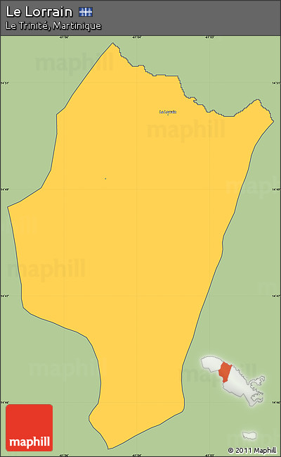Savanna Style Simple Map of Le Lorrain, cropped outside