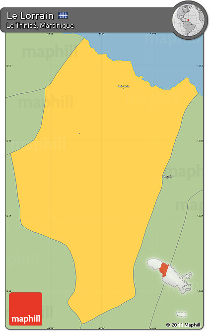 Savanna Style Simple Map of Le Lorrain