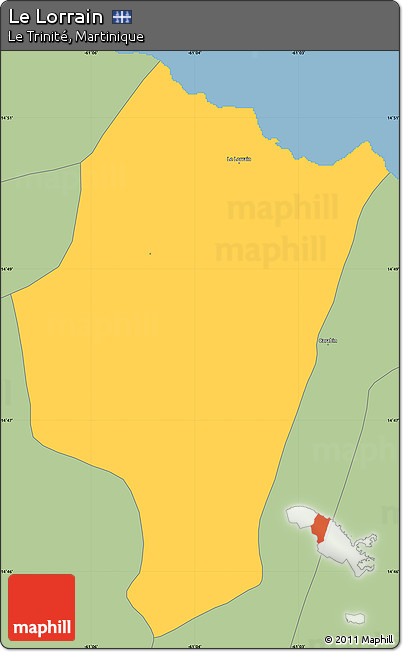 Savanna Style Simple Map of Le Lorrain