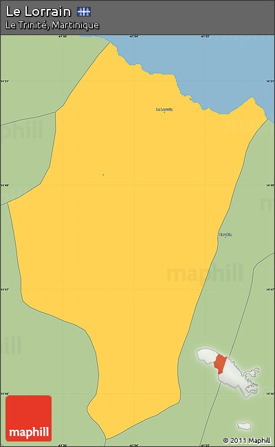 Savanna Style Simple Map of Le Lorrain
