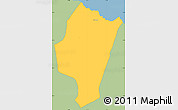 Savanna Style Simple Map of Le Lorrain, single color outside