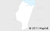 Silver Style Simple Map of Le Lorrain, single color outside