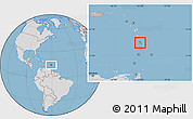 Savanna Style Location Map of Martinique, lighten, desaturated, land only