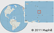 Savanna Style Location Map of Martinique, lighten, semi-desaturated, land only