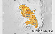 Political Shades Map of Martinique, lighten, desaturated