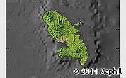 Satellite Map of Martinique, darken, desaturated