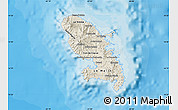 Shaded Relief Map of Martinique, single color outside, bathymetry sea, shaded relief sea