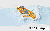 Political Shades Panoramic Map of Martinique, lighten