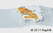 Political Shades Panoramic Map of Martinique, lighten, semi-desaturated