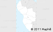 Silver Style Simple Map of Saint-Pierre