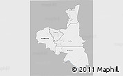 Gray 3D Map of Assaba, single color outside