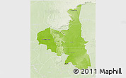 Physical 3D Map of Assaba, lighten