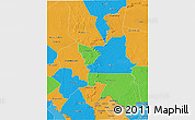 Political 3D Map of Assaba