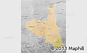 Satellite 3D Map of Assaba, desaturated