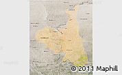 Satellite 3D Map of Assaba, semi-desaturated